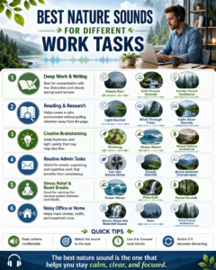 Nature Sounds for Different Work Tasks