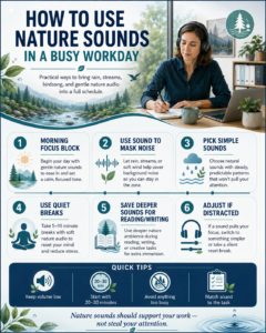 How to Use Nature Sounds in a Busy Workday